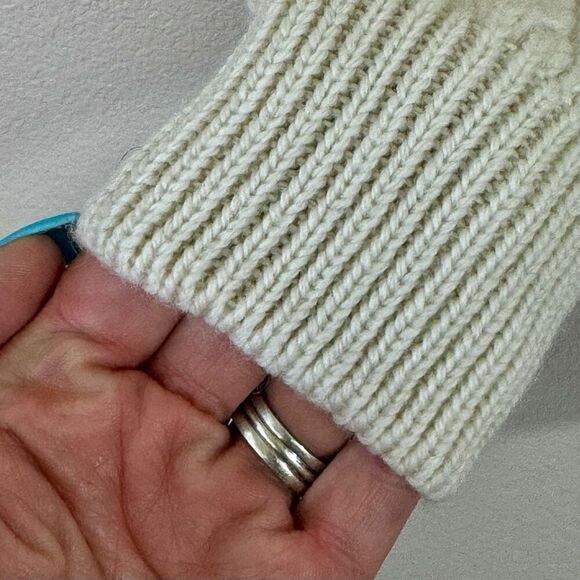 Irelands Eye Knitwear Dublin 100% Virgin Wool Cable Knit Quarter Zip Sweater L - Picture 2 of 9